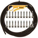 Lava Solder Free Mini ELC 20 RA Plug & 10' Black Cable Pedalboard Kit