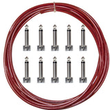 Lava Cable Piston Solder-Free RA Cherry Red Cable Pedalboard Kit (LCPTKTR-RD)
