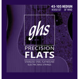 GHS M3050 Stainless Steel Flatwound Medium 45-105 Bass Guitar Strings