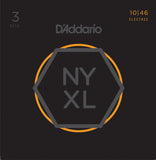 D'Addario NYXL 10-46 3 Pack Nickel Wound, Regular Light